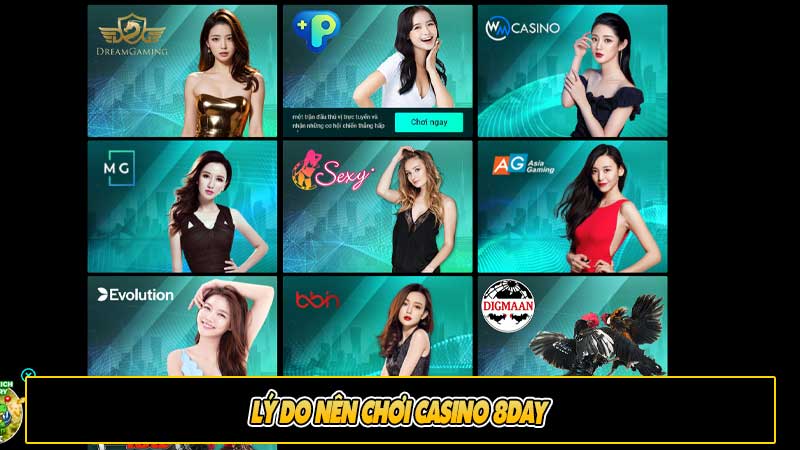 Lý do nên chơi casino 8day