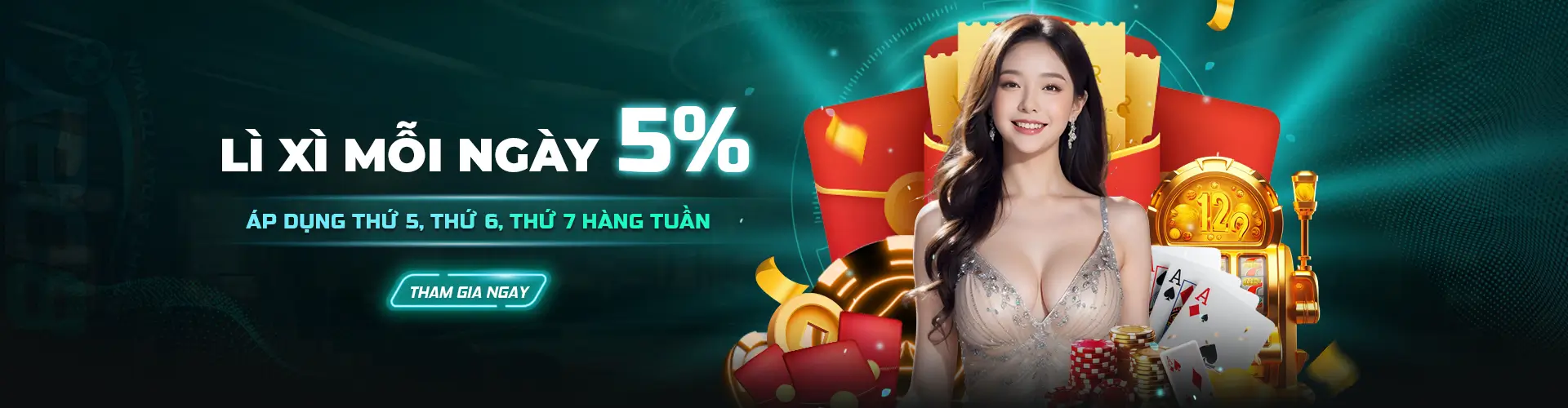 lì xì mỗi ngày 5%